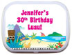 personalized luau theme mint and candy tin